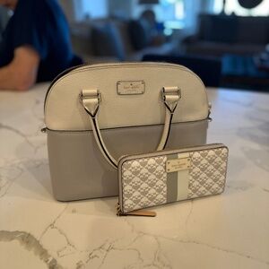 Kate Spade Carli Grove Satchel with Matching Wallet